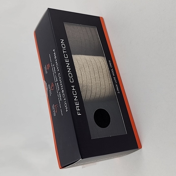 French Connection 3 Pack Luxe Wool Crew Socks Wool Blend  Women's Shoe Size 4-10 - Picture 2 of 9